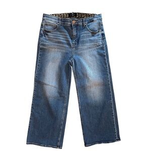 Risen Jeans - Tummy Control Mid Rise Crop Wide Leg - RDP5926 Sz 15/32